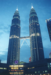 The Petronas Twin Towers in Kuala Lumpur